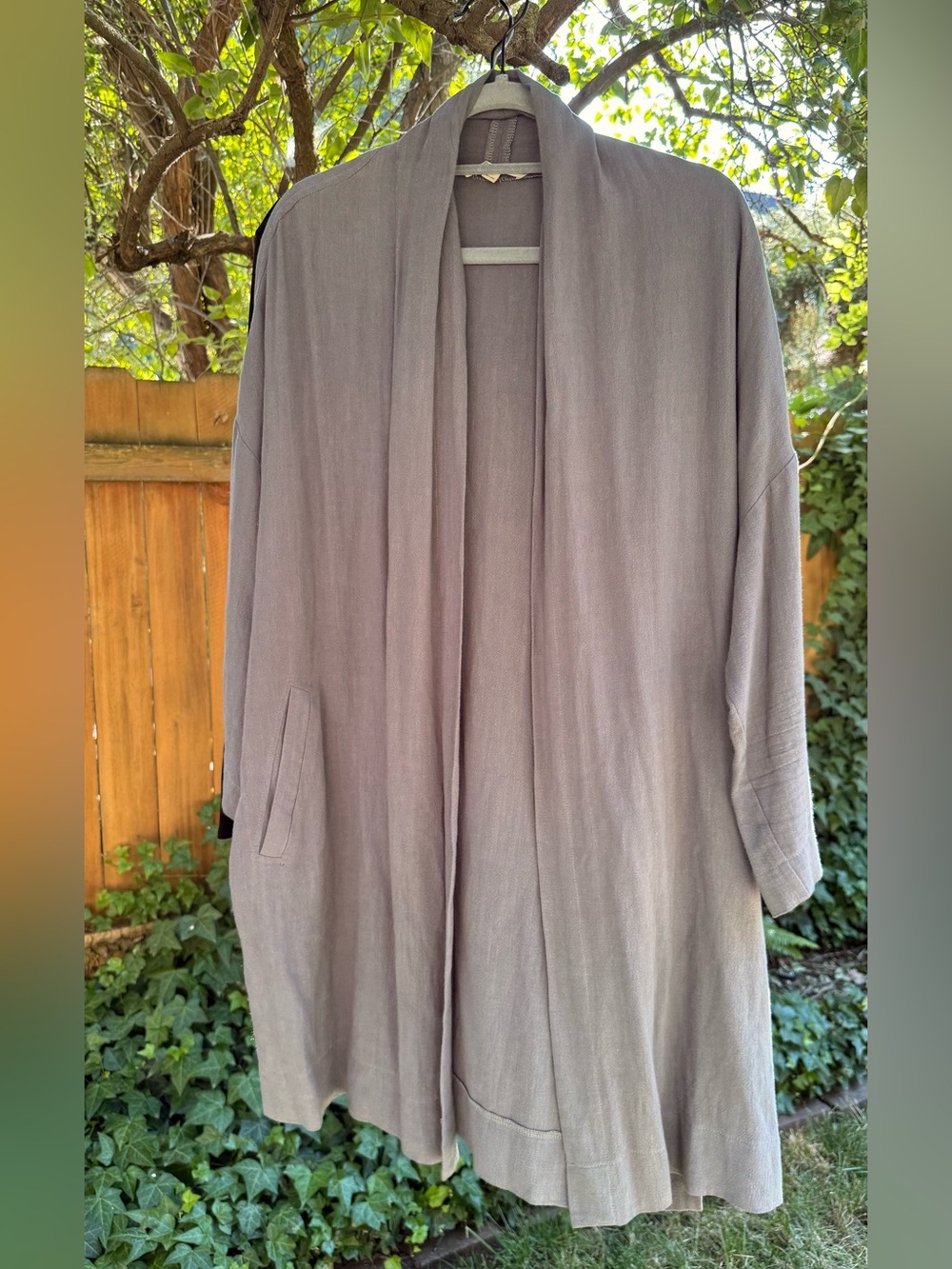 Grade and Gather M/L open linen blend cardigan